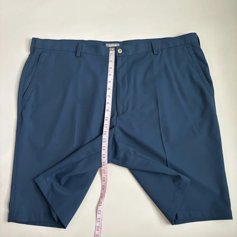 Peter Millar Wicking Performance Golf Shorts Mens 46 Navy Blue
